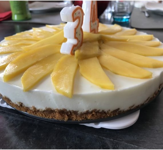 Cheesecake sans cuisson citron vert et mangue